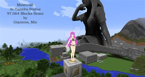 Minecraft Ai Tanaka Statue 2 By Giantess Mio On Deviantart