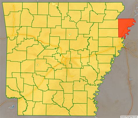 Map Of Mississippi County Arkansas Địa Ốc Thông Thái