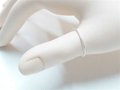 Thin 1mm Sterling Silver Stacking Ring Etsy