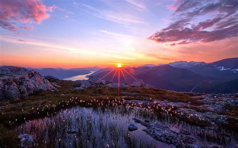 Sunrise Over The Mountains 3 Wallpaper Nature Wallpapers 17063