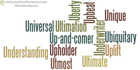 Positive Nouns That Start With U