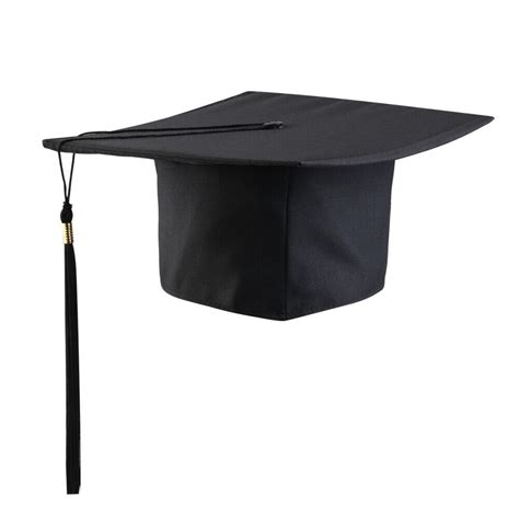 Black Adjustable Adults Student Mortar Board Graduation Hat Dress