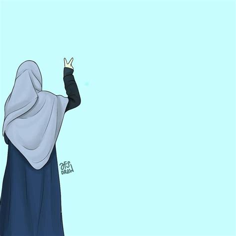 Art By Jfs Draw Wanita Kartun Hijab Muslim