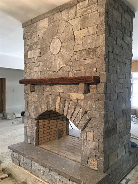 Our Stone Double Sided Fireplace Lake Living Double Sided Fireplace