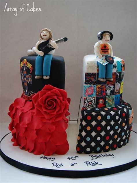 Split Birthday Cake For Twins Decorated Cake By Emma Cakesdecor