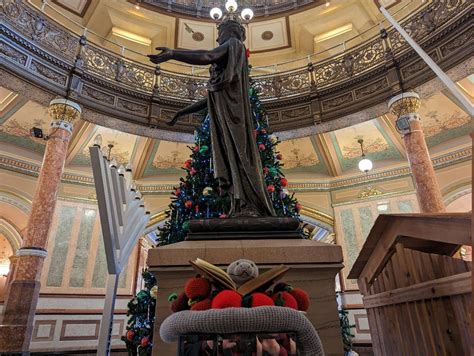 Satanic Temple Dedicates Holiday Display At Illinois Capitol Rotunda