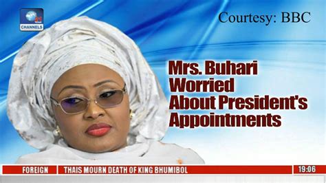 Mrs Aisha Buhari Expresses Concerns About Buharis Appointments On Bbc Youtube