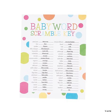 Baby Shower Word Scramble Game Printable Baby Shower Games Purple And