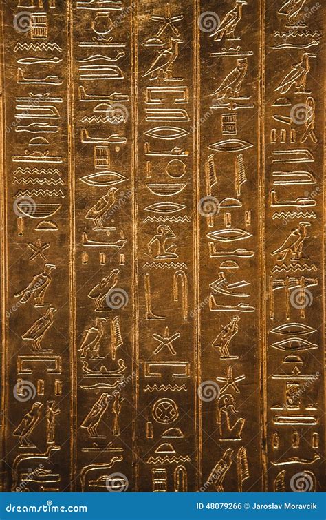 Egyptian Hieroglyphics Stock Photo Image 48079266