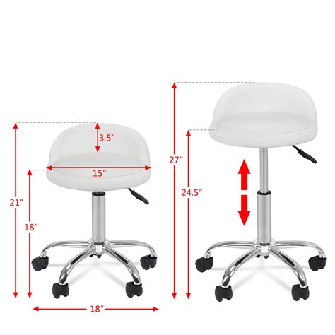 Zenstyle Adjustable Hydraulic Rolling Swivel Salon Stool Chair Tattoo