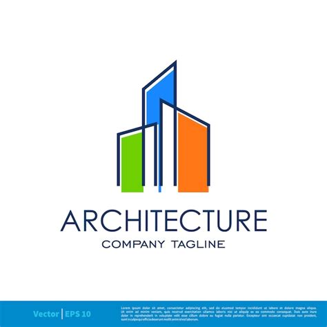 Arquitecto Tower Building Icon Vector Logo Template Vector Premium