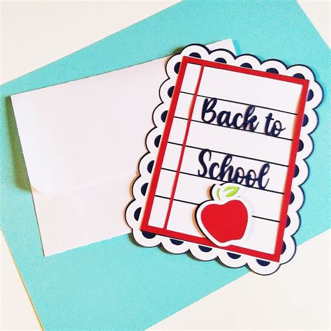 Greeting Card Svg Templates Back To School Includes Etsy