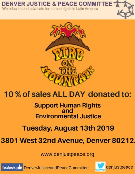 English Dine For Peace And Justice August 13 2019 Denver Justice