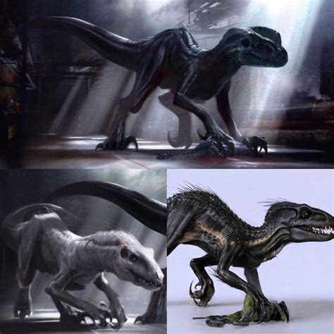 All Of The Early Concept Art For The Indoraptor And Its Sibling From