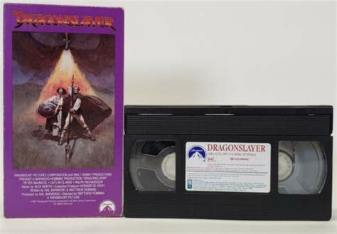 Vintage 1991 Vhs Release Walt Disney Paramount Tape Dragonslayer 1981