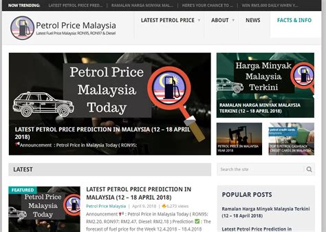 The latest petrol price in malaysia for ron 95, ron 97 and diesel. Petrol Price Malaysia - Malaysia Website Awards ...