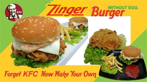 Marinate chicken with all ingredients and leave it now mix all ingredients i mentioned for coating of zinger burger and crush it and remember don't chicken pizza recipe make perfect pizza at home with this wonderful chicken pizza recipe. KFC style Zinger BurGer Recipe | Perfect Crispy zinger ...