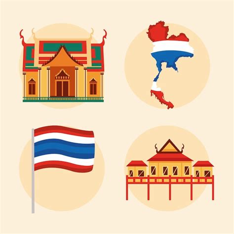 Premium Vector Thailand Culture Icons