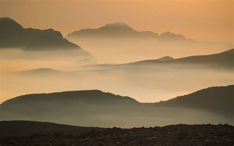 Download Wallpaper 3840x2400 Mountains Fog Dusk Landscape 4k Ultra