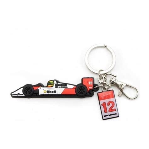 Ayrton Senna Collection Mclaren Rubber Keyring Mp4 4 F1 Car Ts