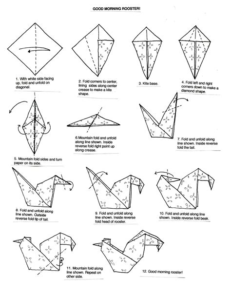 Easy Origami Crane Instructions