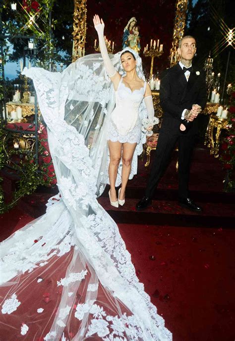 Kourtney Kardashian Hand Selected Wedding Looks From Dolce And Gabbana Archive