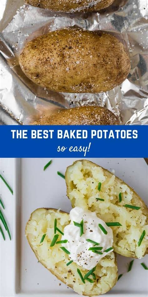 How To Make Baked Potatoes Making Baked Potatoes Easy Potato Recipes Delicious Dinner Recipes
