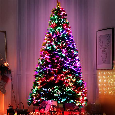 Jingle Jollys 18m 6ft Led Christmas Tree Optic Fiber Xmas Multi Colour