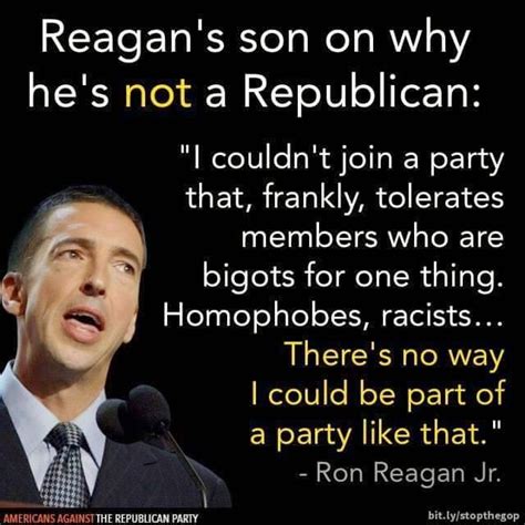 The Great American Disconnect Political Comments Ron Reagan Tells Why