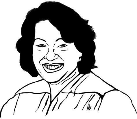 Supreme Court Justice Sonia Sotomayor Line Art Stickers By Cambethridge Redbubble