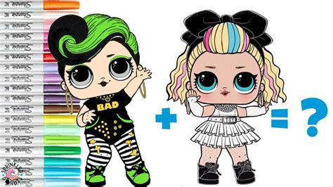 Lol Surprise Dolls Coloring Book Page Mash Up Bhaddie And 80s Bb Become