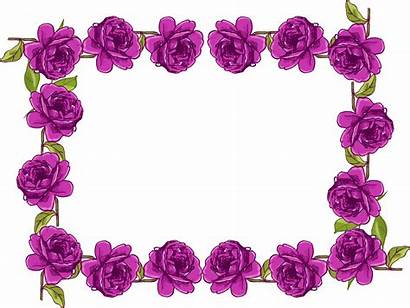 Border Purple Flower Clipart Royalty