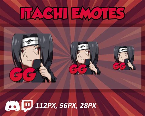 Itachi Twitch Emotes Itachi Cute Chibi Emotes Itachi Emotes Etsy
