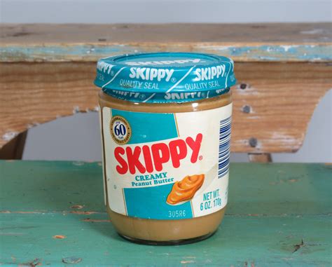 Vintage Skippy Peanut Butter Jar Circa 1995 Sealed Glass Jar