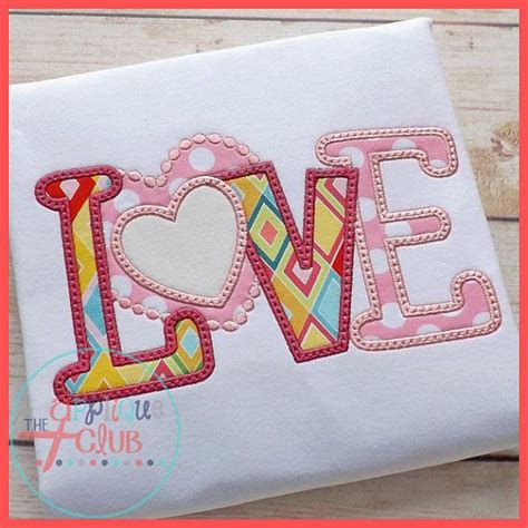 Items Similar To Love Valentines Day Applique Shirt On Etsy Machine