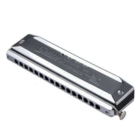 Chromatic Harmonica Silver Tone 16 Hole 64 Mouth Music Instruments In