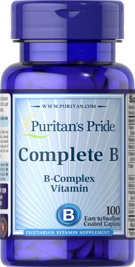 Apr 14, 2020 · daily multivitamins or additional supplements have become a cornerstone of a healthy and balanced lifestyle. Complete B (Vitamin B Complex) 100 Caplets | B Vitamins ...