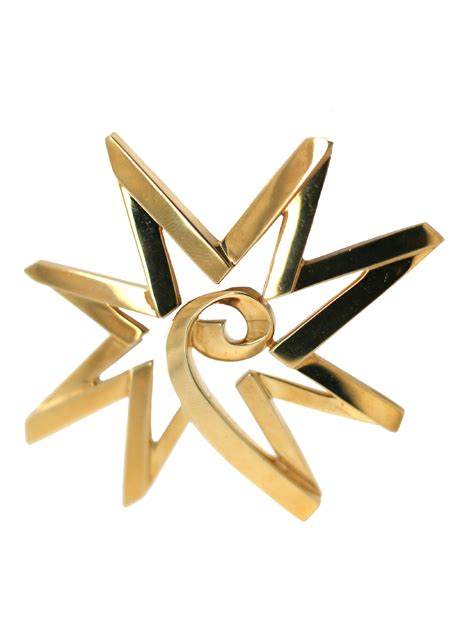 Yellow Gold Tiffany Star Pin Skibell Fine Jewelry