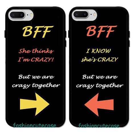 Details About Best Friend Bff Couple Rubber Phone Case For Iphone 8 7