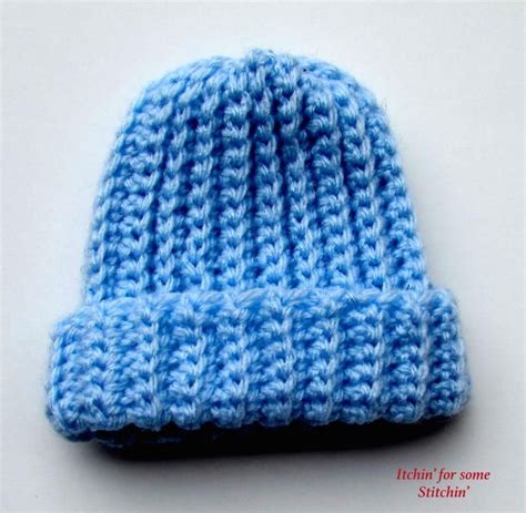 Basic Crochet Ribbed Baby Beanie Etsy Crochet Baby Hat Patterns