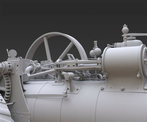 Artstation Steam Engine 3d Model With Textures And Arnold Shaders