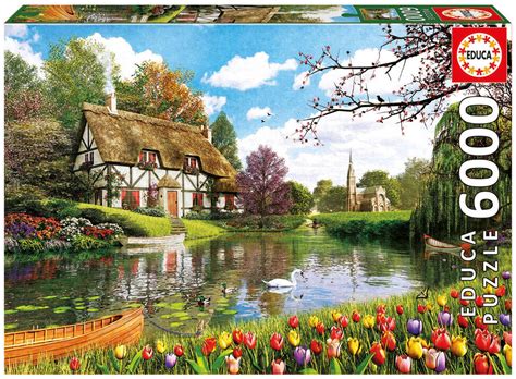 Wood 5000 pieces finished size: Flint Cottage Jigsaw Puzzle - 3000 Piece Jigsaw Puzzle
