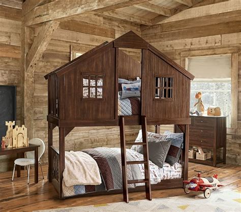Tree House Twin Over Twin Bunk Bed Pottery Barn Kids