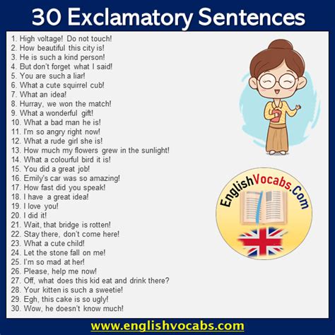 30 Exclamatory Sentences Examples English Vocabs