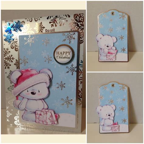 Check spelling or type a new query. Cute bear Christmas card with 2 gift tags. | Cards handmade, Unique items products, Gift tags