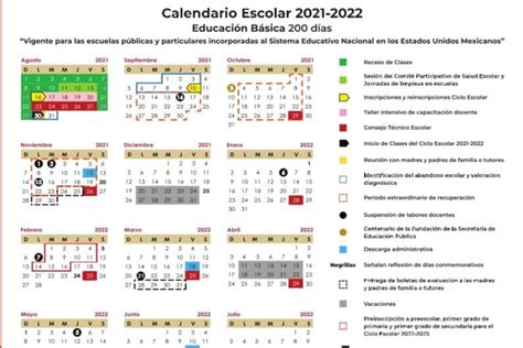 Calendario Oficial De La Sep Para El Ciclo Escolar 2021 2022 Esfera