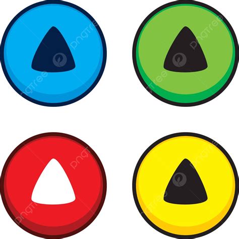 Color Game Asset Menu Icon Button Vector Game Asset App Click Vector