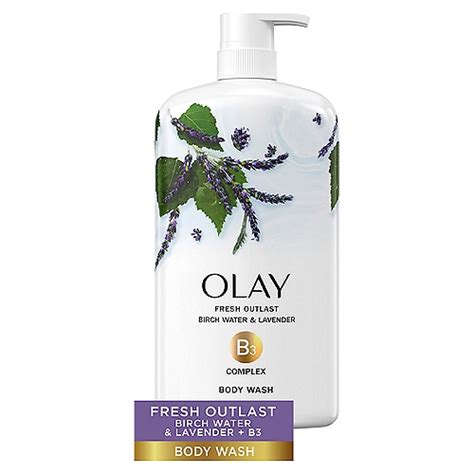 Olay Fresh Outlast Body Wash Birch Water And Lavender 30 Fl Oz