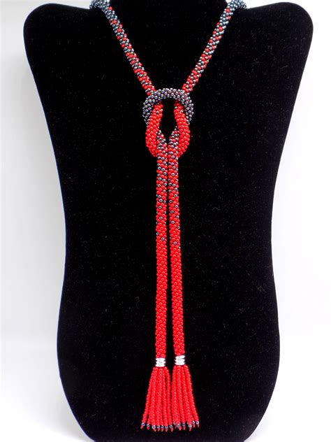 Kumihimo Necklace Made With Japanese Seed Beads Kumihimo Jewelry Kumihimo Patterns Rope Jewelry