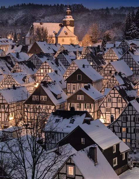 🇩🇪 A Snowy Night Freudenberg North Rhine Westphalia Germany